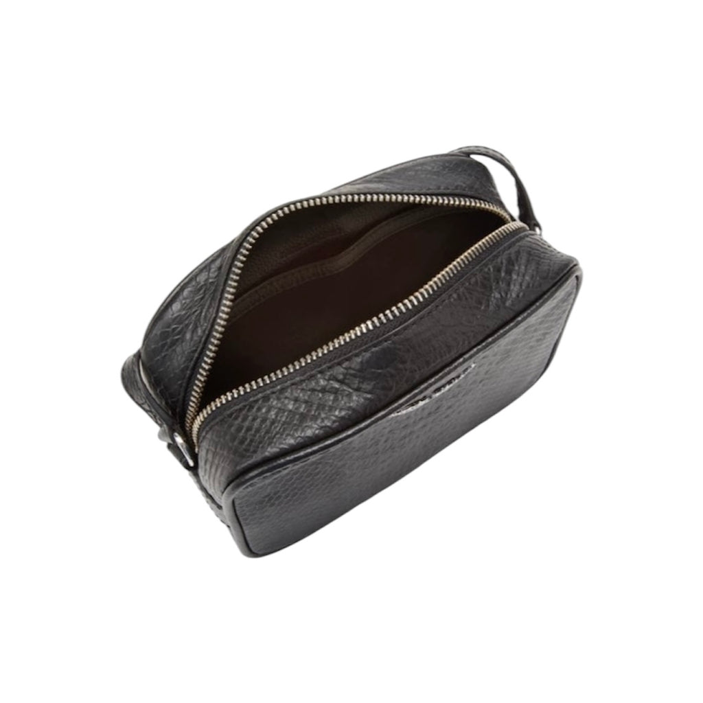 ZADIG & VOLTAIRE LIZARD EMBOSSED LEATHER SHOULDER BAG