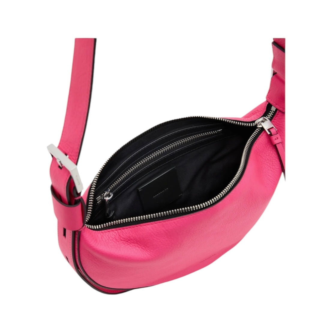 ALLSAINTS HALF MOON LEATHER CROSSBODY BAG