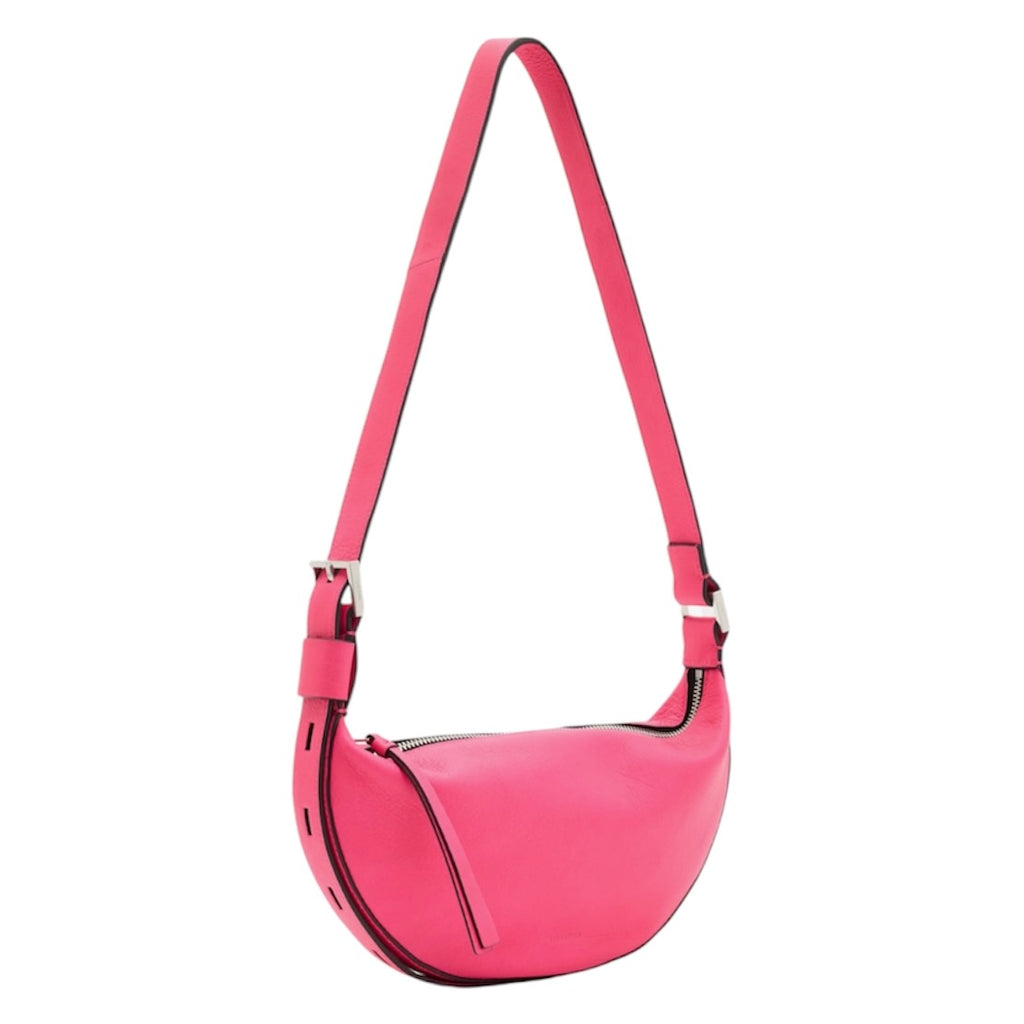 ALLSAINTS HALF MOON LEATHER CROSSBODY BAG