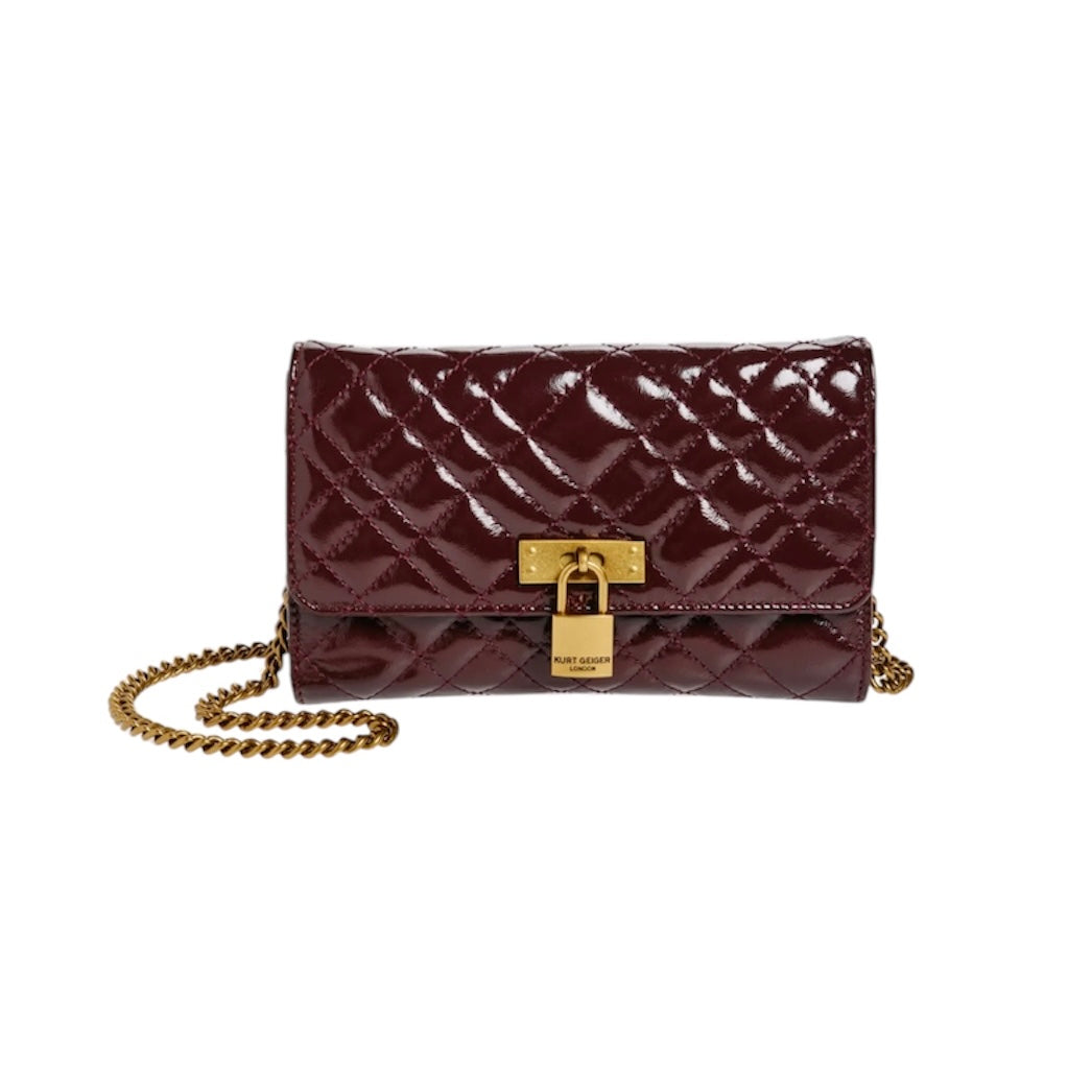 KURT GEIGER BRIXTON LEATHER WALLET ON A CHAIN