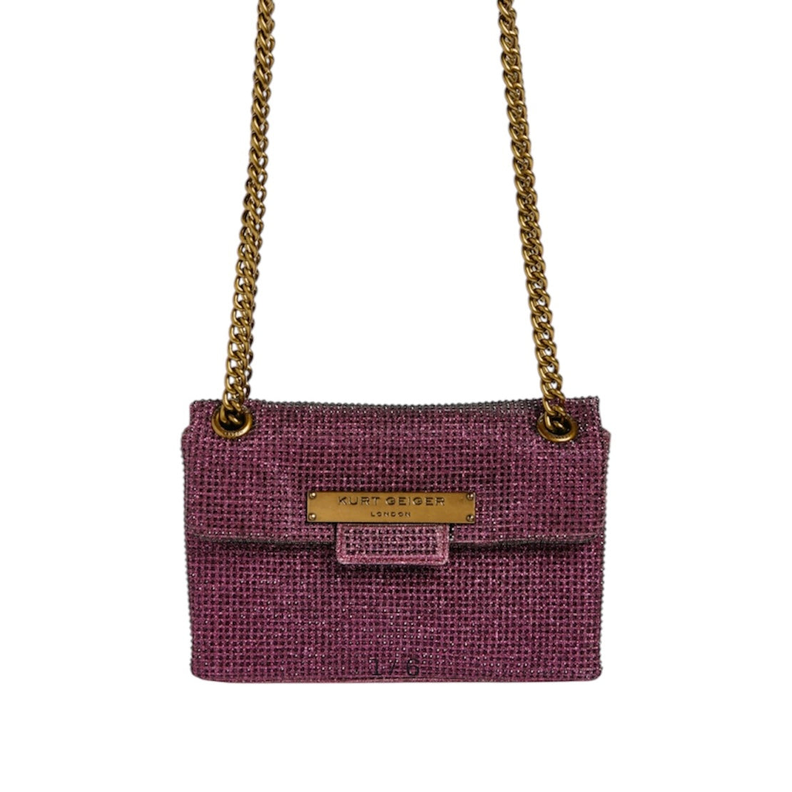 KURT GEIGER RHINESTONE MINI BRIXTON PLATE SHOULDER BAG