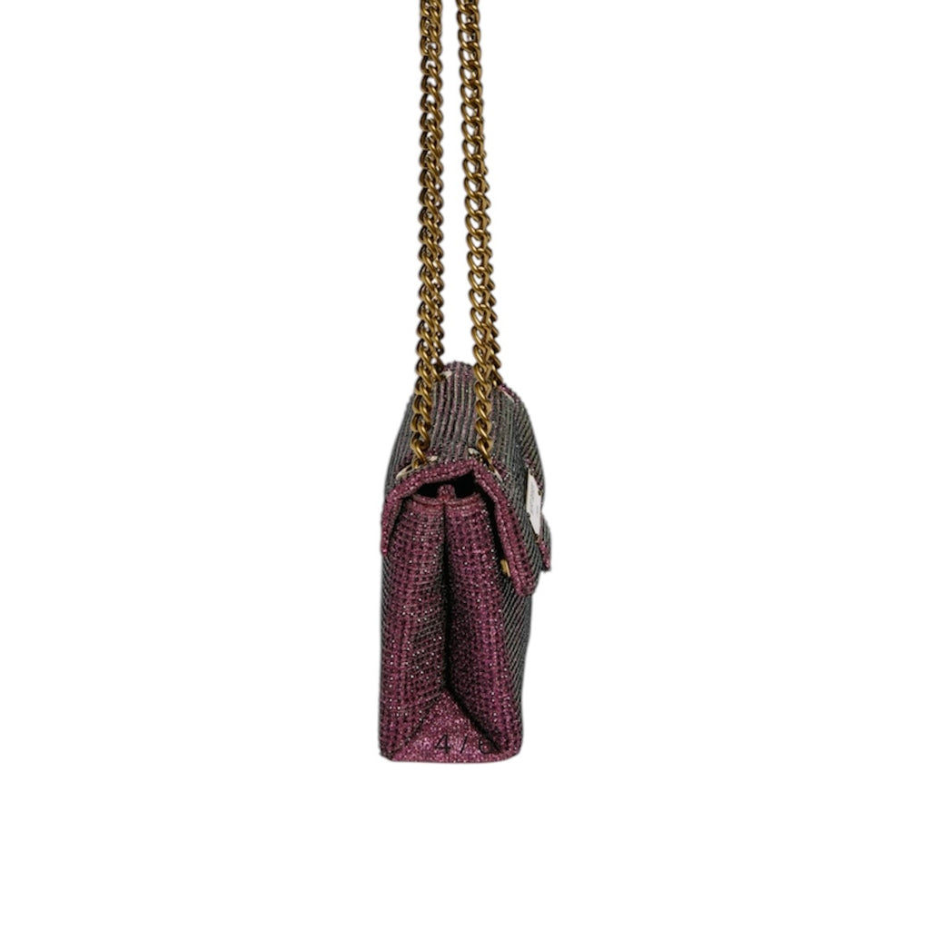 KURT GEIGER RHINESTONE MINI BRIXTON PLATE SHOULDER BAG